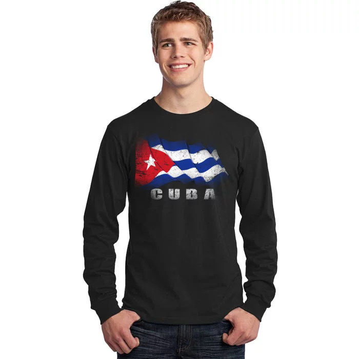 Cuban Flag Cuba Tall Long Sleeve T-Shirt