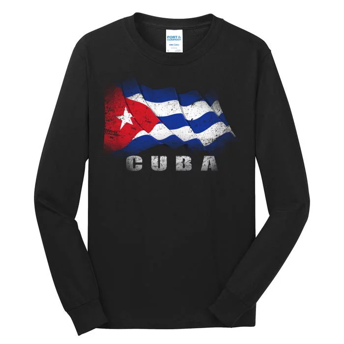 Cuban Flag Cuba Tall Long Sleeve T-Shirt