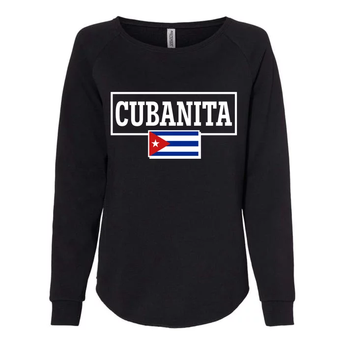 Cubanita Support Cuba Womens California Wash Sweatshirt