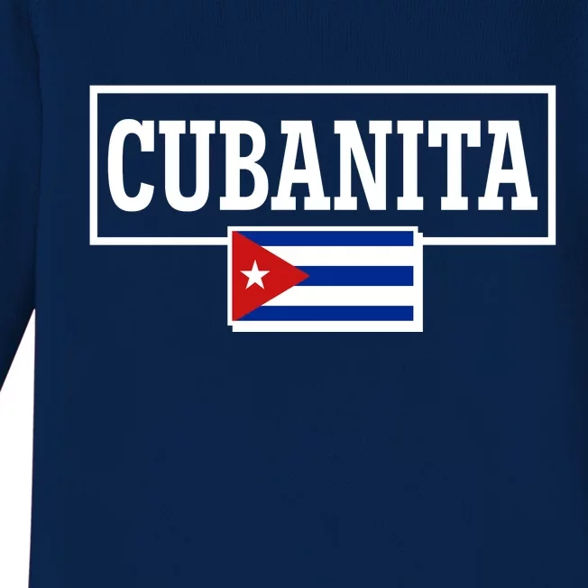 Cubanita Support Cuba Baby Long Sleeve Bodysuit