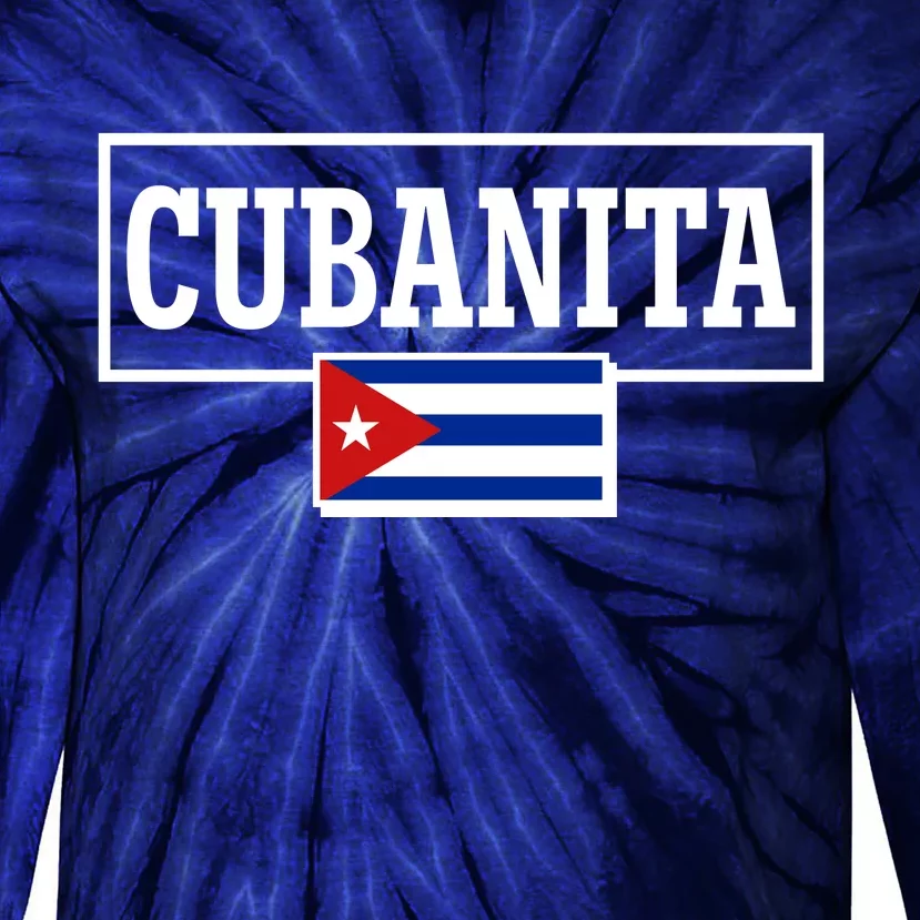 Cubanita Support Cuba Tie-Dye Long Sleeve Shirt