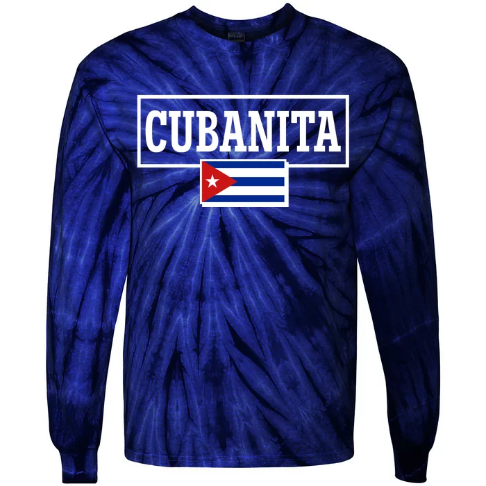 Cubanita Support Cuba Tie-Dye Long Sleeve Shirt