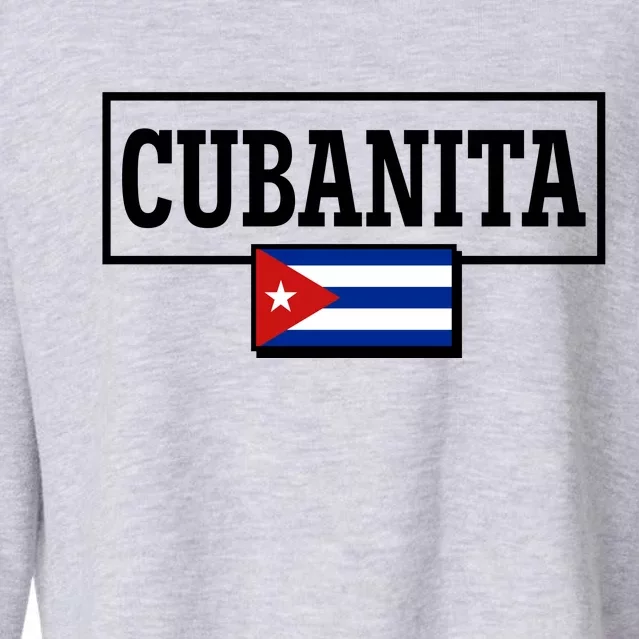 Cubanita Support Cuba Cropped Pullover Crew