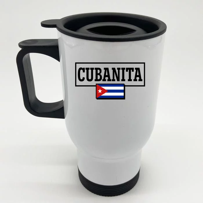 Cubanita Support Cuba Front & Back Stainless Steel Travel Mug