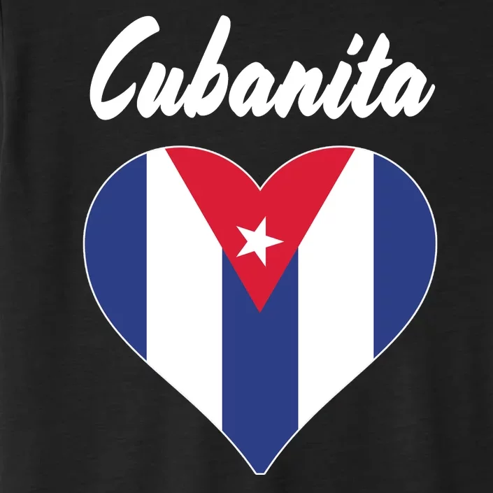 Cubanita Women Cuba Flag Hear ChromaSoft Performance T-Shirt