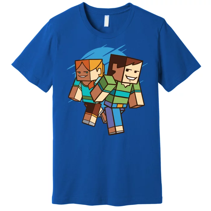 Cubic People Cartoon Premium T-Shirt