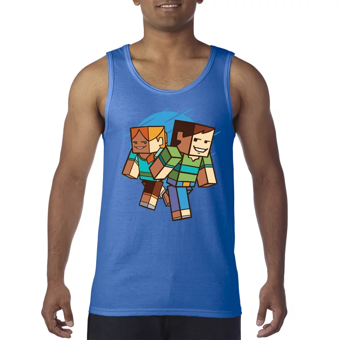 Cubic People Cartoon Tank Top