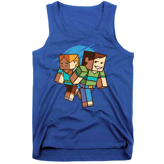 Cubic People Cartoon Tank Top