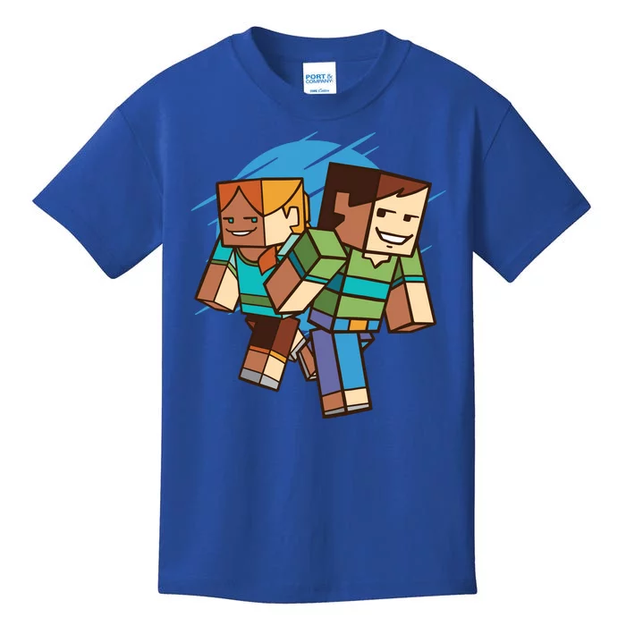 Cubic People Cartoon Kids T-Shirt