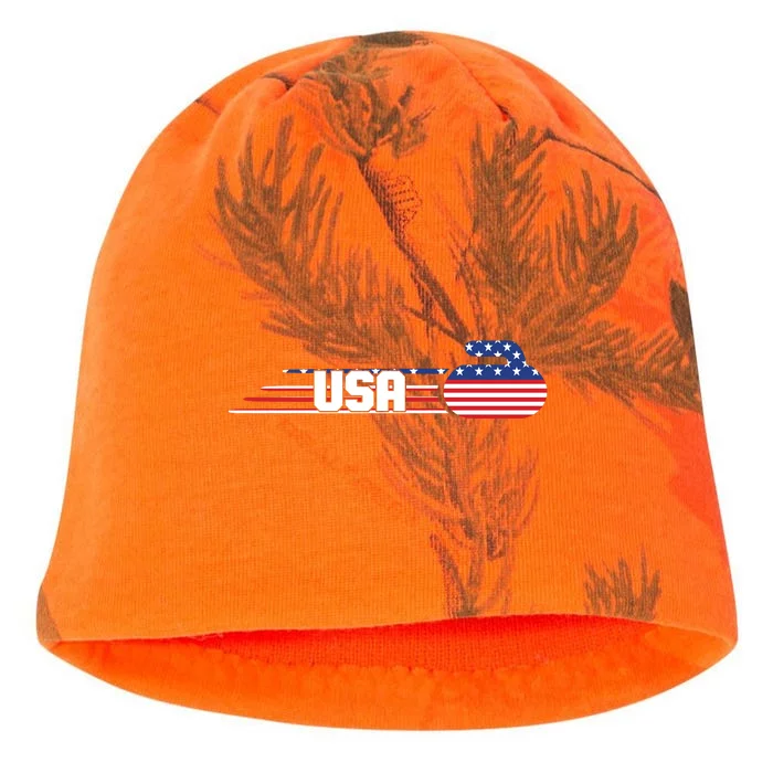 Cool USA Curling Team Sports Logo Kati - Camo Knit Beanie