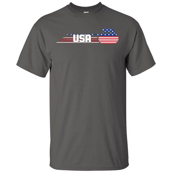 Cool USA Curling Team Sports Logo Tall T-Shirt