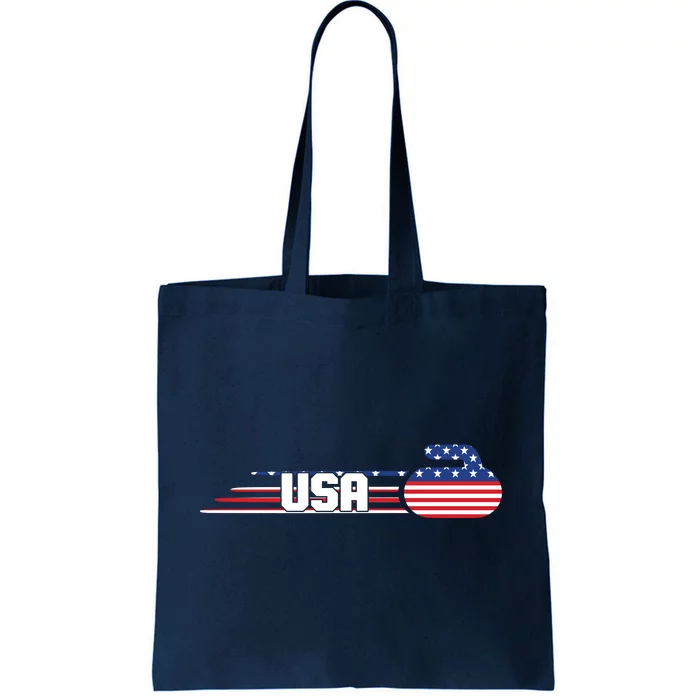 Cool USA Curling Team Sports Logo Tote Bag