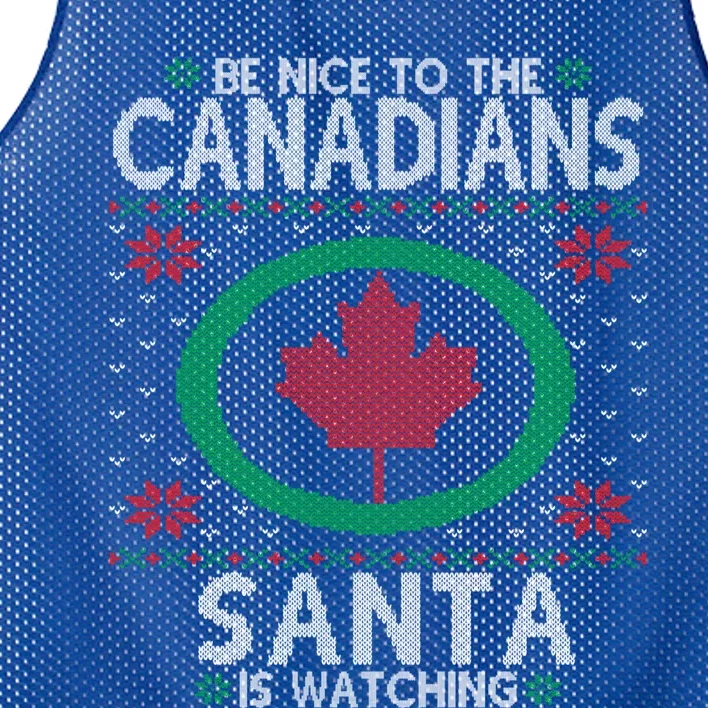 Canadian Ugly Christmas Party Funny Canada Maple Leaf Gift Mesh Reversible Basketball Jersey Tank