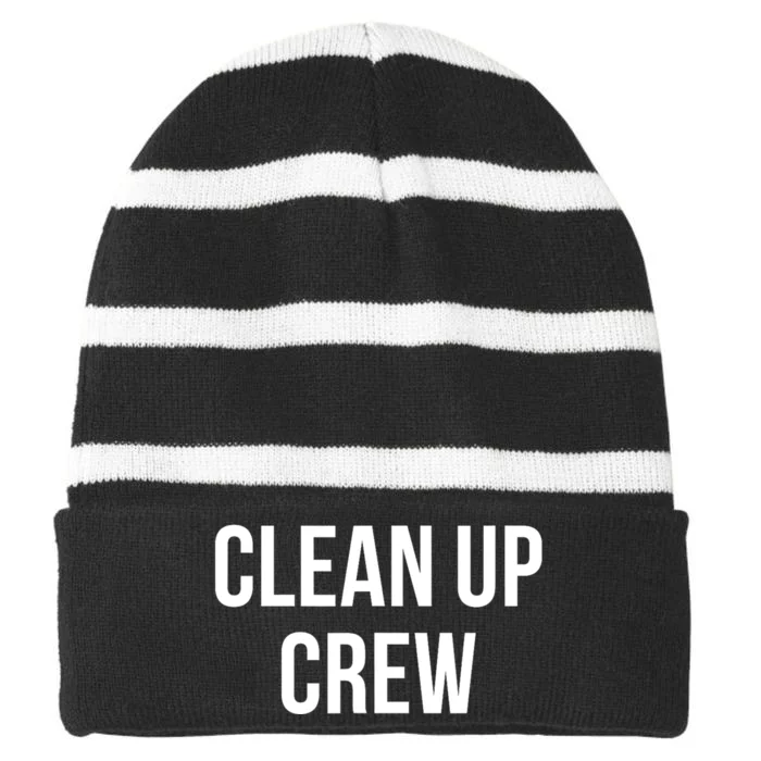 Clean Up Crew Striped Beanie with Solid Band