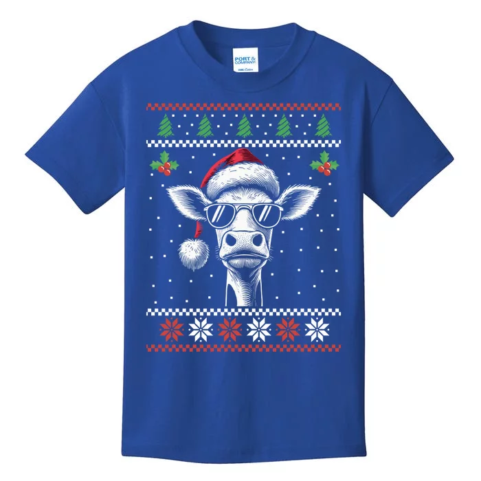 Cow Ugly Christmas Farmer Xmas Gift Kids T-Shirt