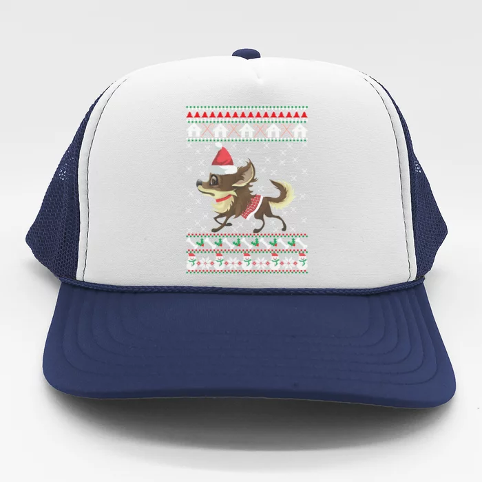 Chihuahua Ugly Christmas Funny Holiday Dog Lover Xmas Gift Funny Gift Trucker Hat