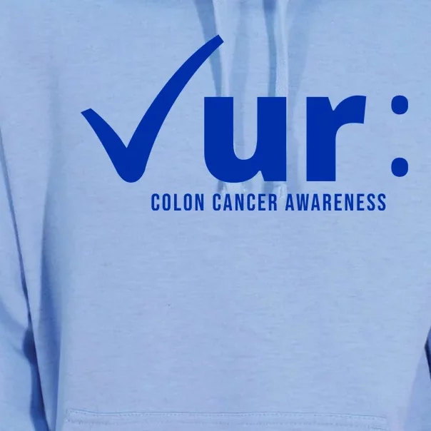 Check Ur Colon Cancer Awareness Unisex Surf Hoodie