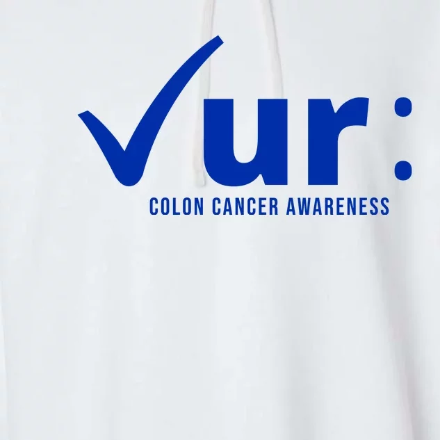 Check Ur Colon Cancer Awareness Garment-Dyed Fleece Hoodie