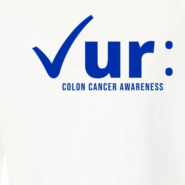 Check Ur Colon Cancer Awareness Cropped Pullover Crew