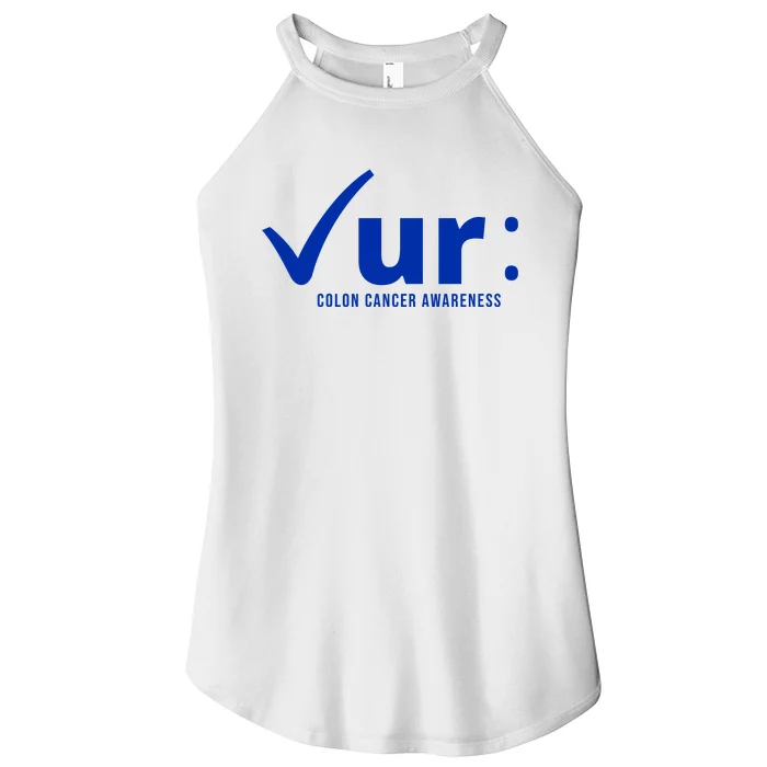 Check Ur Colon Cancer Awareness Women’s Perfect Tri Rocker Tank