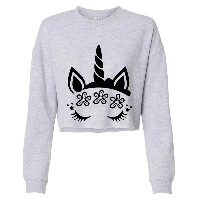 Cute Unicorn Costume Cropped Pullover Crew