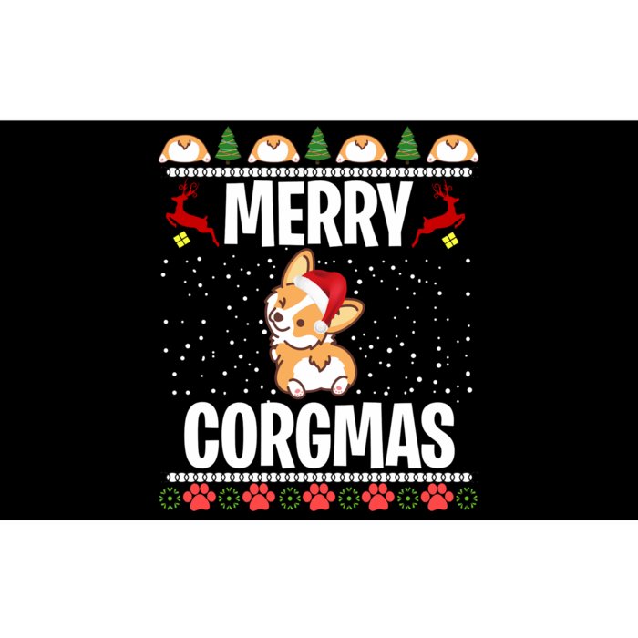 Corgi Ugly Christmas Sweater Merry Corgmas Santa Corgi Bumper Sticker