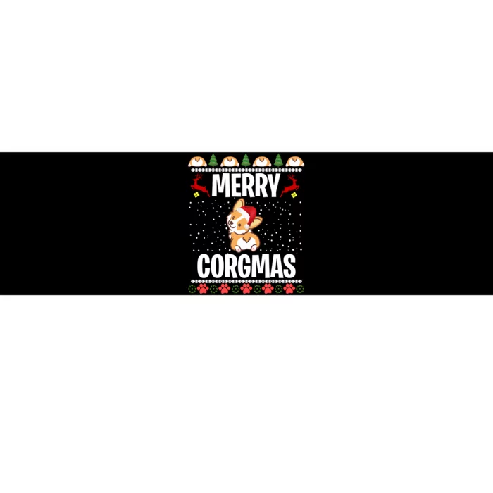 Corgi Ugly Christmas Sweater Merry Corgmas Santa Corgi Bumper Sticker