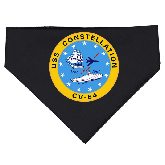 CV-64 USS Constellation U.S. Aircraft Carrier USA-Made Doggie Bandana