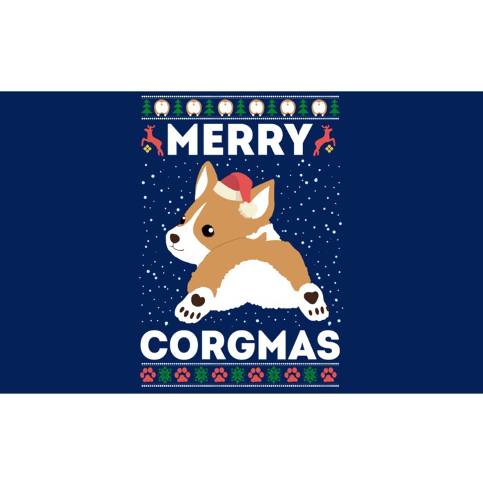 Corgi Ugly Christmas Sweater Style Merry Corgmas Santa Corgi Bumper Sticker