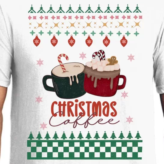 Cool Ugly Christmas Sweater Coffee Pajama Set