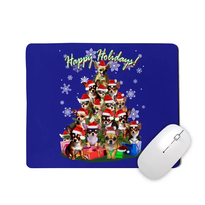 Chihuahua Ugly Christmas Tree Sweater Chihuahua Santa Xmas Gift Mousepad