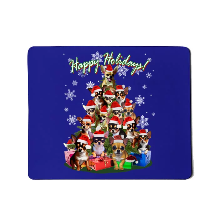 Chihuahua Ugly Christmas Tree Sweater Chihuahua Santa Xmas Gift Mousepad