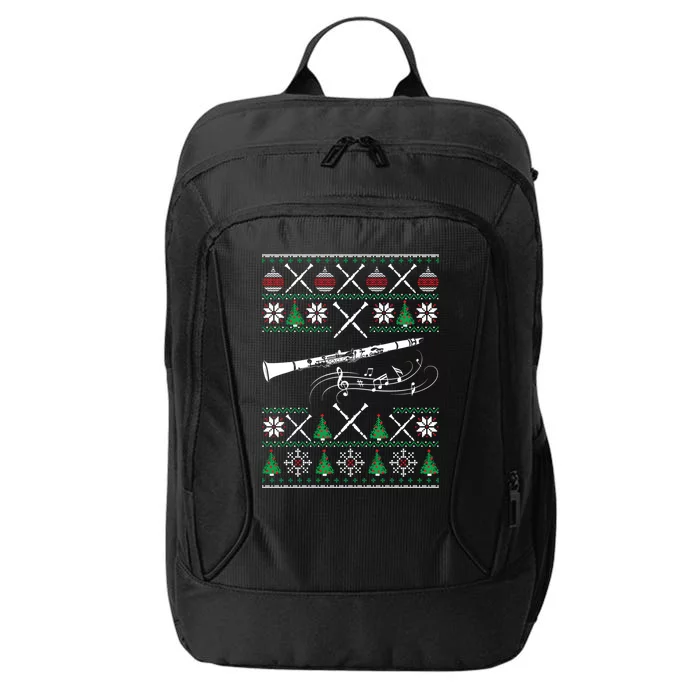 Clarinet Ugly Christmas Gift City Backpack