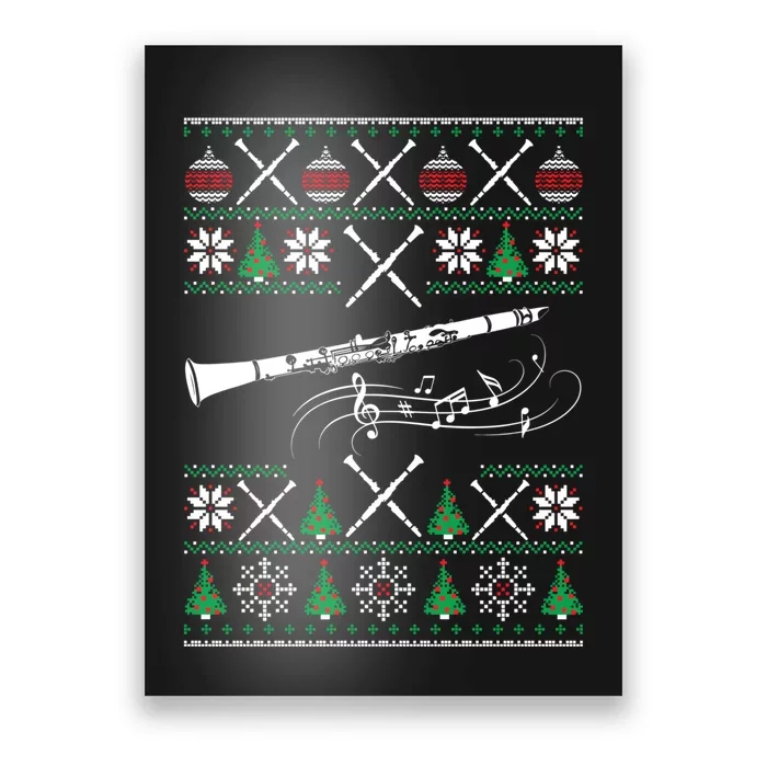 Clarinet Ugly Christmas Gift Poster