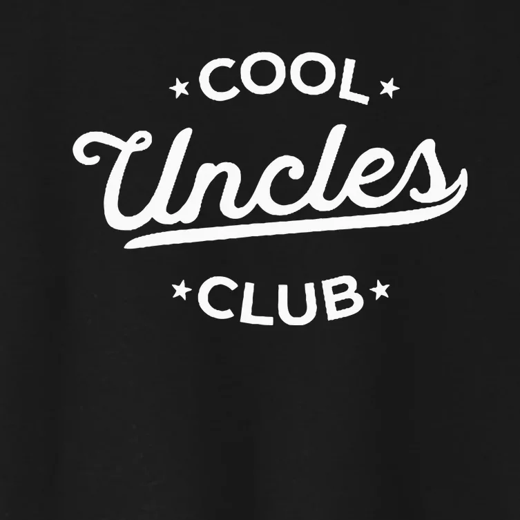 Cool Uncles Club Best Uncle Ever Funny Pocket Fathers Day Women's Crop Top Tee