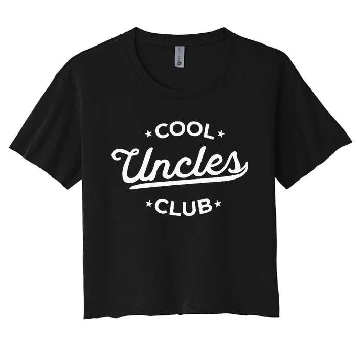 Cool Uncles Club Best Uncle Ever Funny Pocket Fathers Day Women's Crop Top Tee