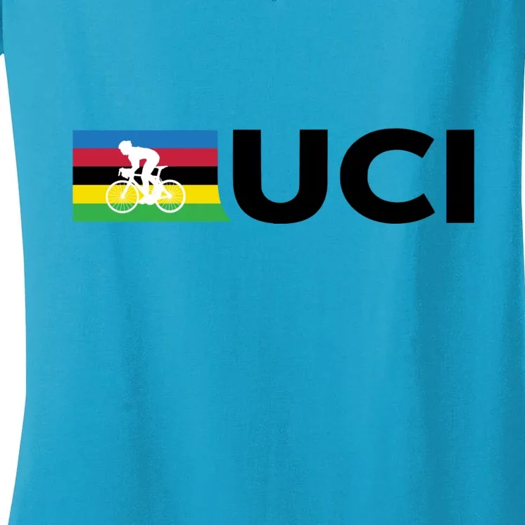 Cycling UCI Women's V-Neck T-Shirt