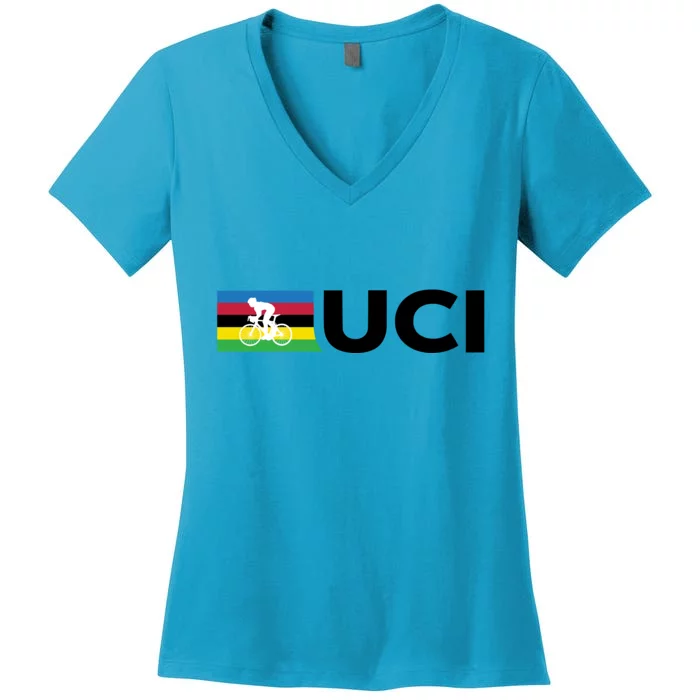 Cycling UCI Women's V-Neck T-Shirt