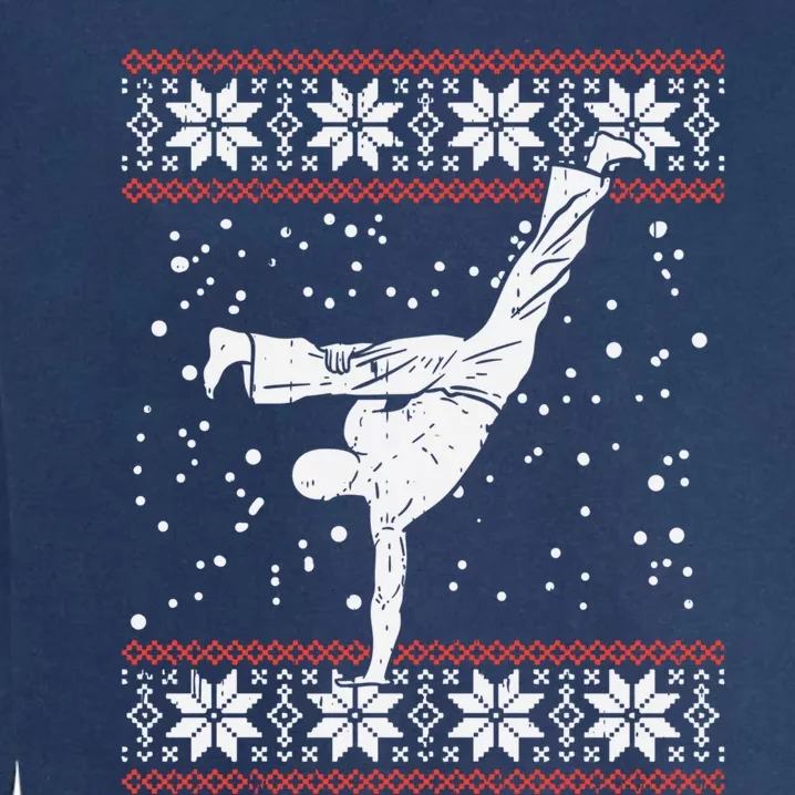 Capoeira Ugly Christmas Sweater Martial Arts Fighter Gift Garment-Dyed Sweatshirt