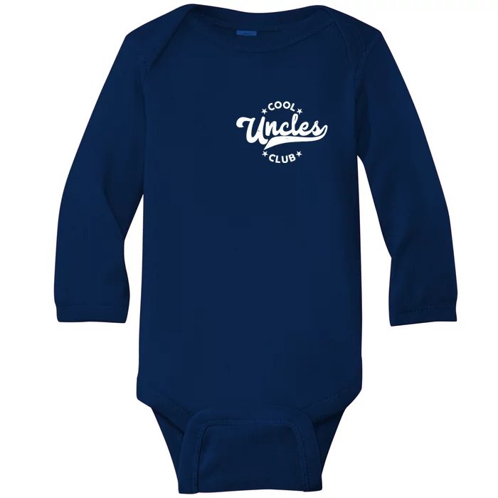 Cool Uncles Club Emblem Baby Long Sleeve Bodysuit