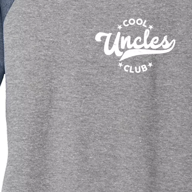 Cool Uncles Club Emblem Women's Tri-Blend 3/4-Sleeve Raglan Shirt