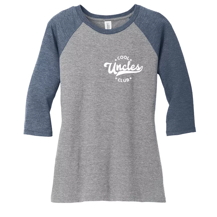 Cool Uncles Club Emblem Women's Tri-Blend 3/4-Sleeve Raglan Shirt