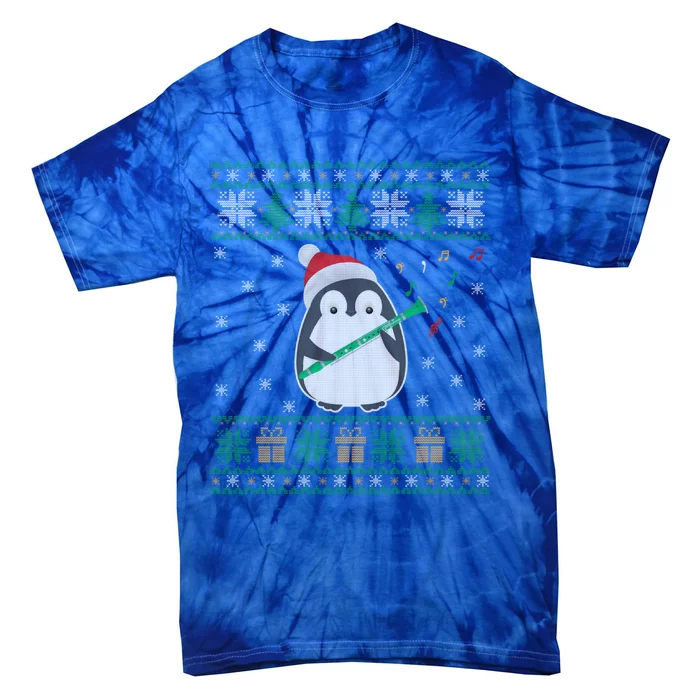 Clarinet Ugly Christmas Sweater Penguin Xmas Family Matching Cool Gift Tie-Dye T-Shirt