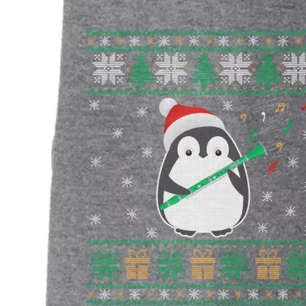 Clarinet Ugly Christmas Sweater Penguin Xmas Family Matching Cool Gift Doggie 3-End Fleece Hoodie