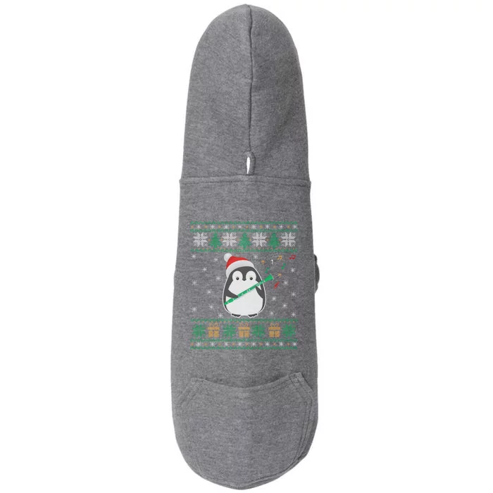 Clarinet Ugly Christmas Sweater Penguin Xmas Family Matching Cool Gift Doggie 3-End Fleece Hoodie