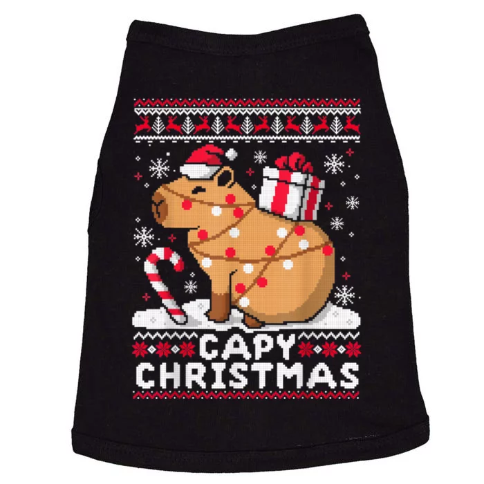 Capy Ugly Christmas Sweater Capybara Lover Christmas Doggie Tank