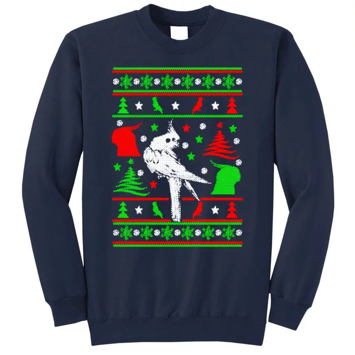 Cockatiel Ugly Christmas Tall Sweatshirt