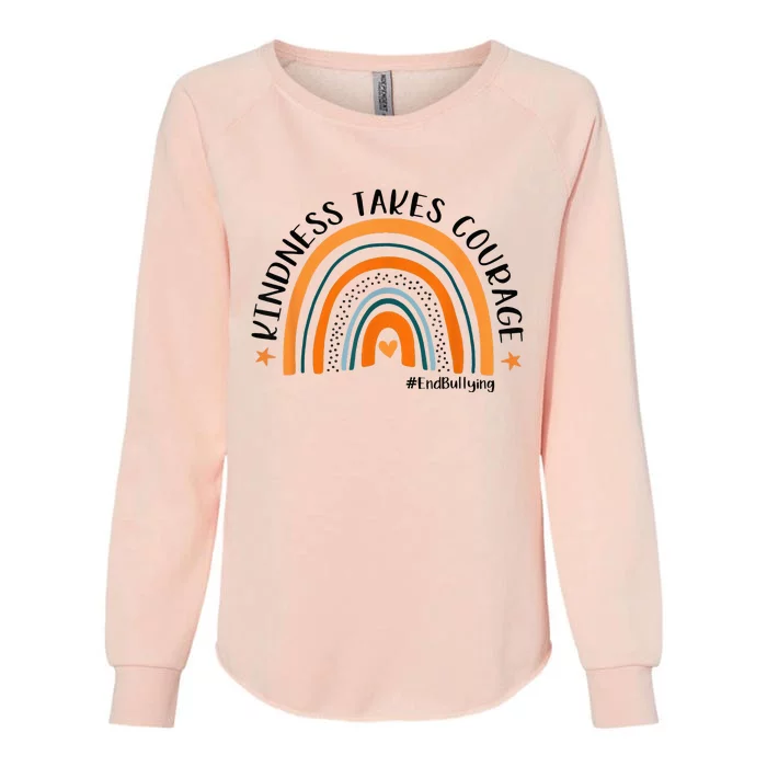 Courageous Unity Day Stand Against Bullying with Orange Womens California Wash Sweatshirt