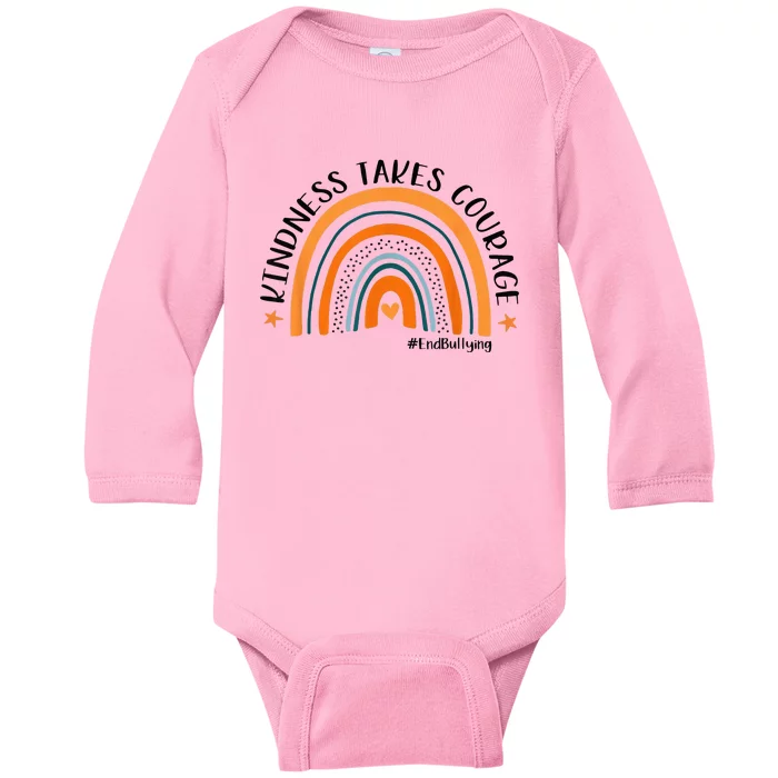 Courageous Unity Day Stand Against Bullying with Orange Baby Long Sleeve Bodysuit