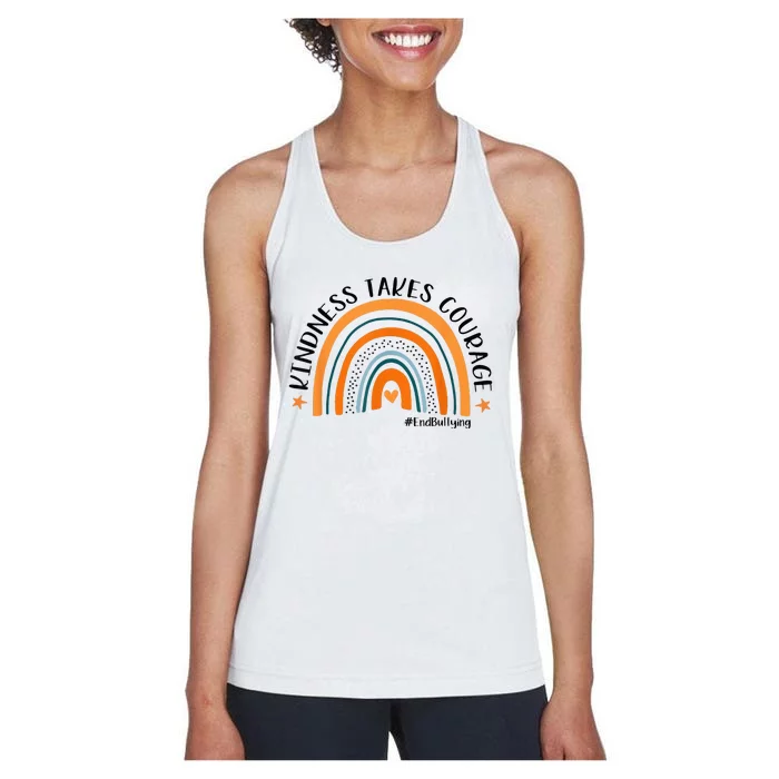 Courageous Unity Day Stand Against Bullying with Orange Women's Racerback Tank